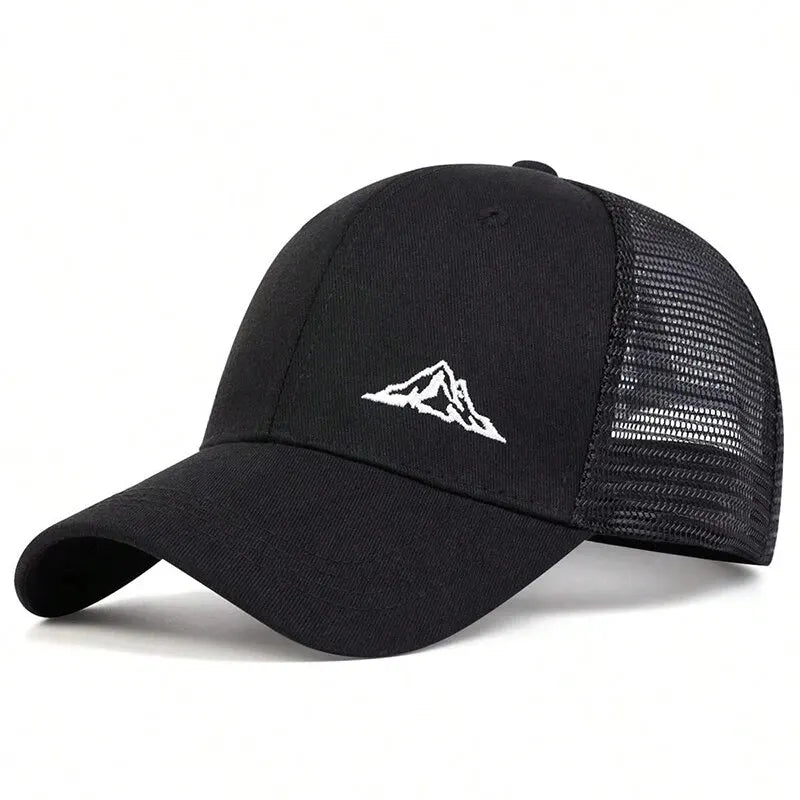 Unisex Mountain Range Embroidery Baseball Net Caps