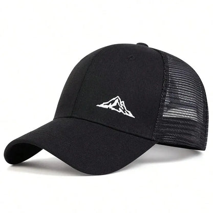 Unisex Mountain Range Embroidery Baseball Net Caps