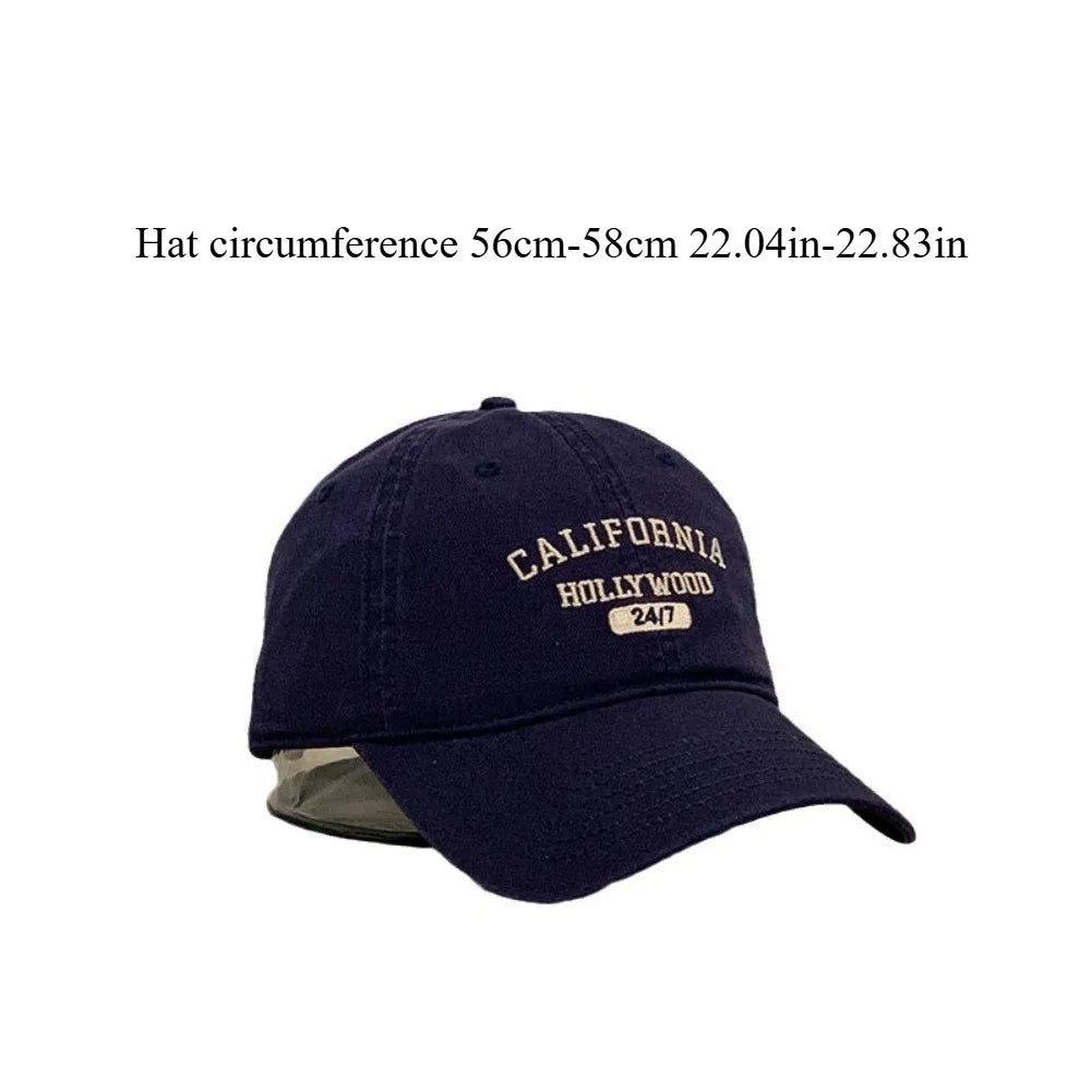 Korean INS Letter Embroidered Cotton Baseball Cap