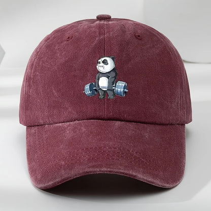 Cartoon Panda Print Baseball Cap