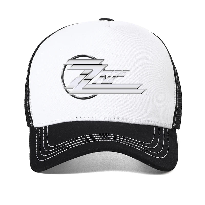 Men's Zz Top Vintaged Legs Rock Baseball Cap Mesh Breathable Hat ZZ TOP BAND 50 YEARS ANNIVERSARY