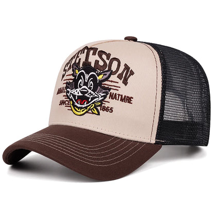 2025 Cartoon New Baseball Hat STETSON Cartoon Cat Truck Hat Daily Leisure Commuting