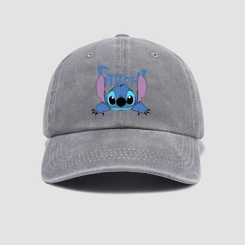 Stitch Casual Hat Kawaii Cartoon Anime Figure Baseball Caps