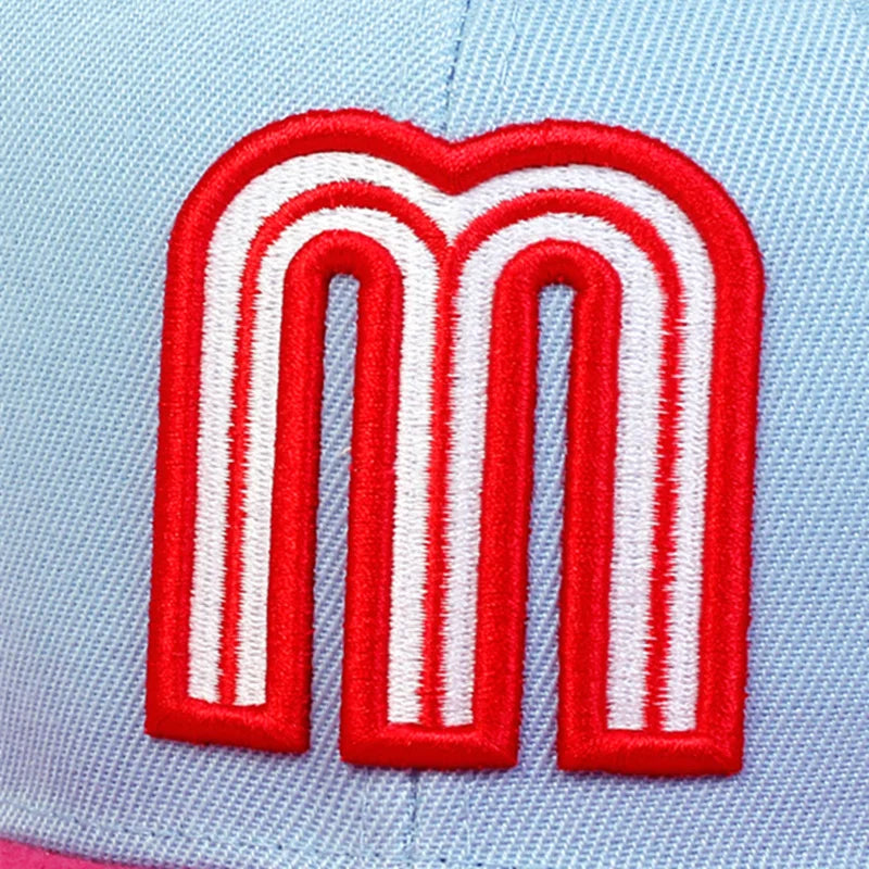 Fashion M Letter Mexico Flag Embroidery Baseball Cap Cotton Snapback Caps
