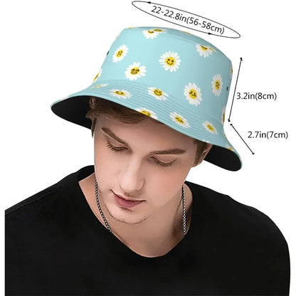 Unisex Printing Bucket Hat Outdoor Gardening Beach Camping Hiking Fishing Caps