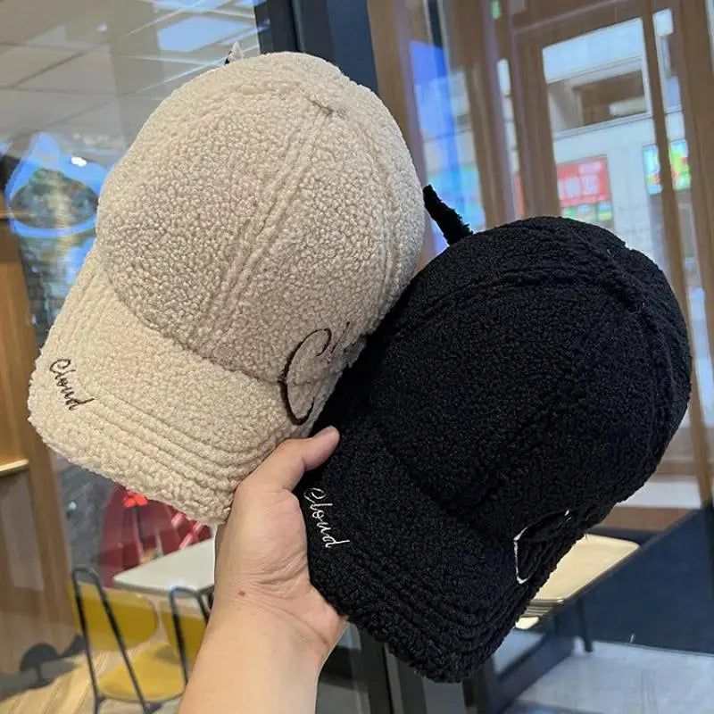 Autumn Winter Embroidery Letter Baseball Cap Cold Proof