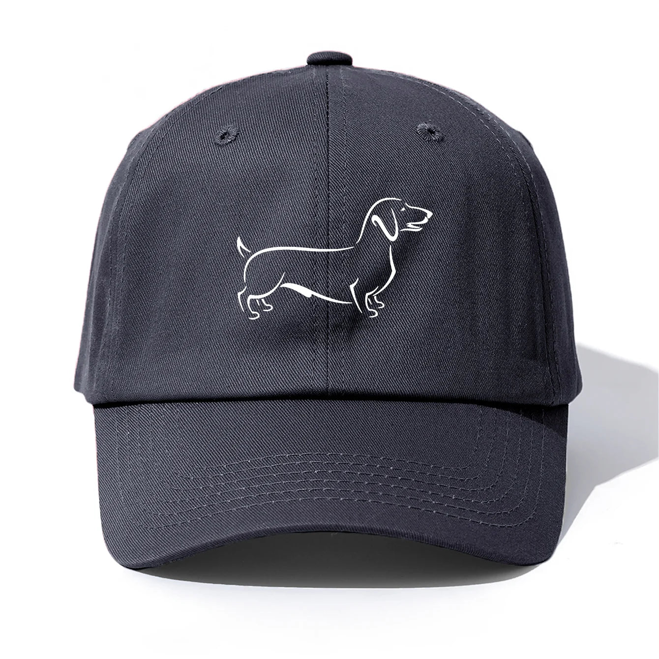 Dachshund Print Baseball Cap For Adults