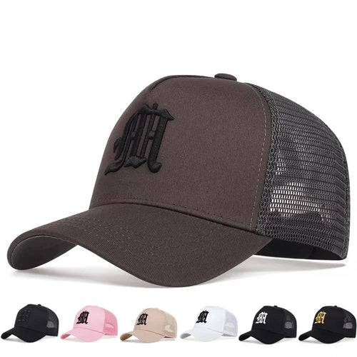 Unisex Personality M Letter Embroidery Baseball Caps