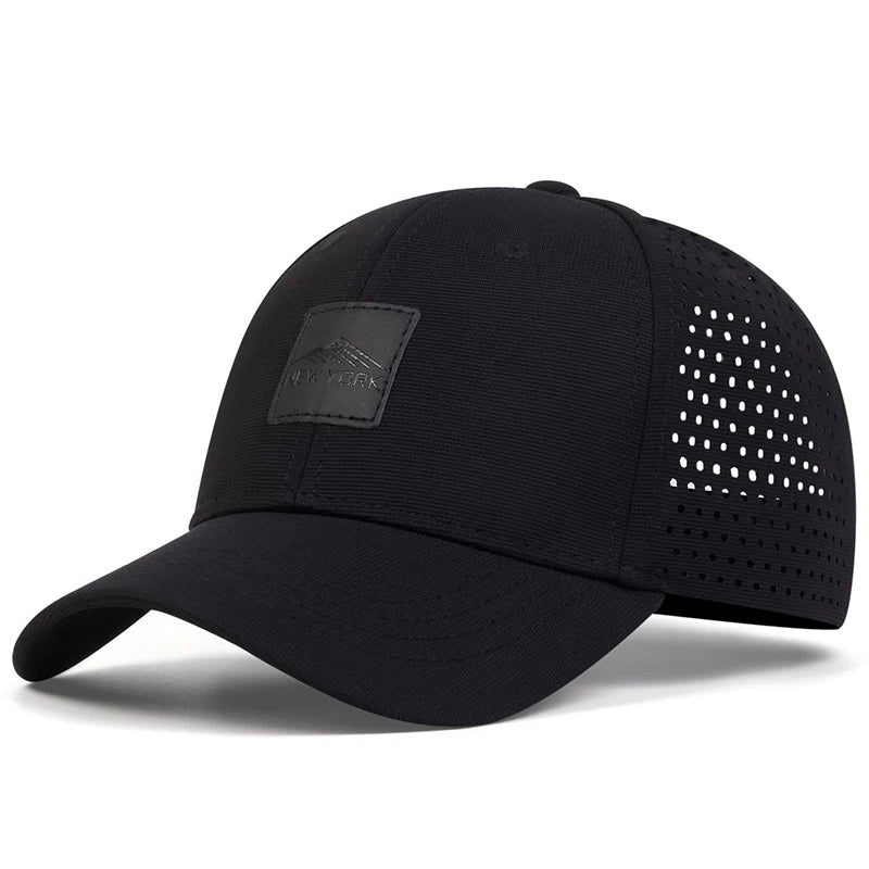 Unisex NEW YORK Label Laser Hollowed Out Baseball Cap