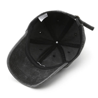 Retro Washed Cotton Cap Unisex Mountain Embroidery Baseball Caps
