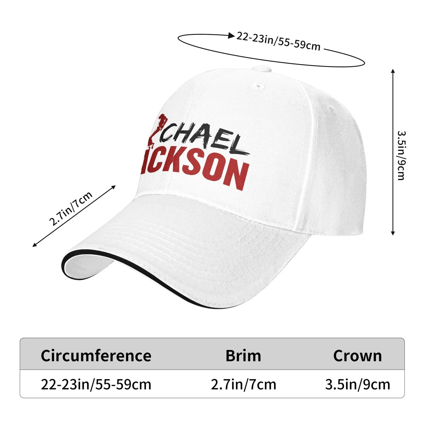 Leisure King of Pop Michaeles Jacksones MJ Baseball Cap