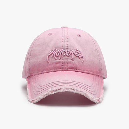 Letter Three-dimensional Embroidery Soft Top Rough Edge Men's BaseballCap