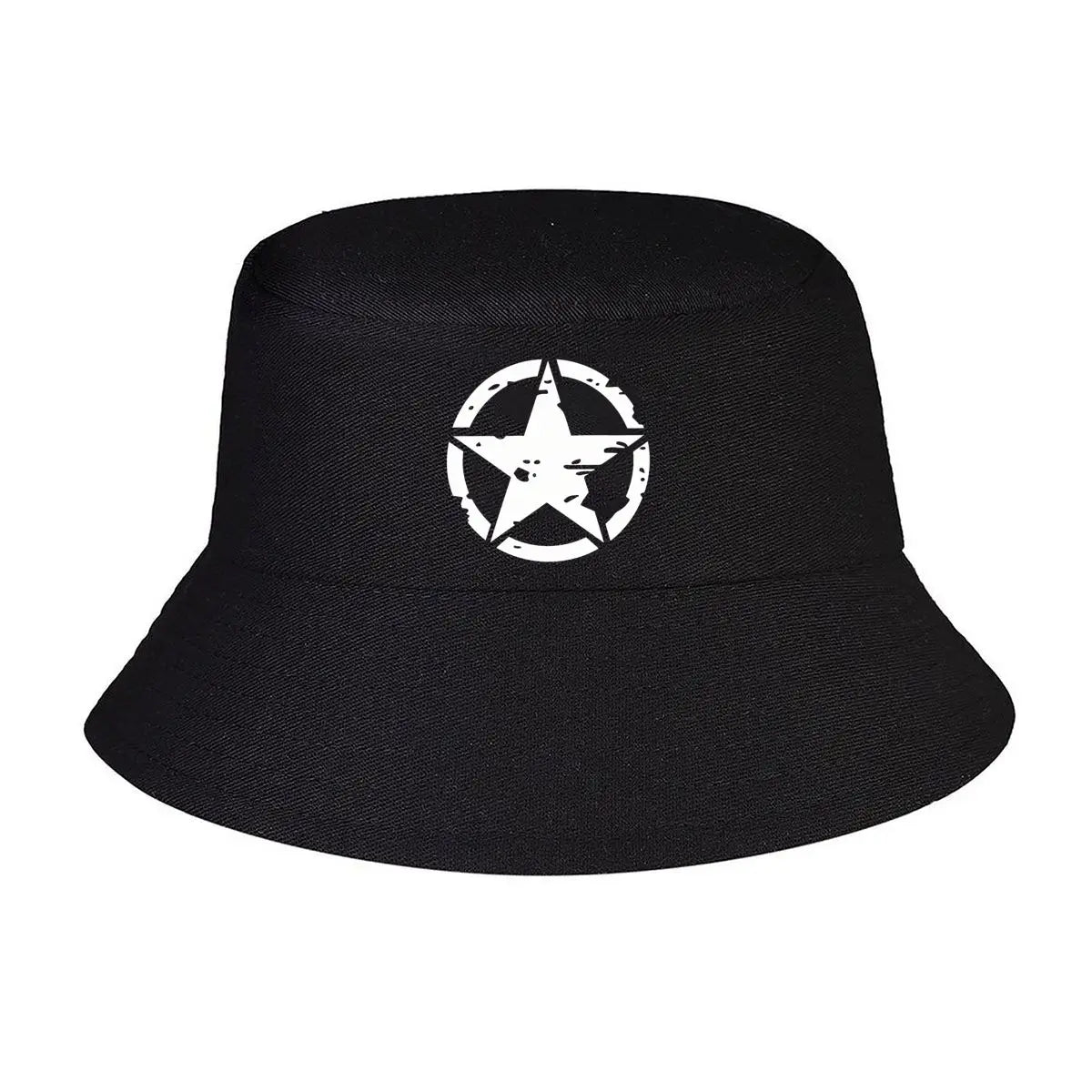 Distressed Star Vinyl Car Decal Fisherman Hat Bucket Hat