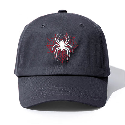 Spider Print Baseball Cap For Adults
