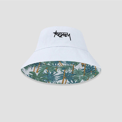 Big Head Size Bucket Hat Male Reversible Hawaii Korean Spring Hats