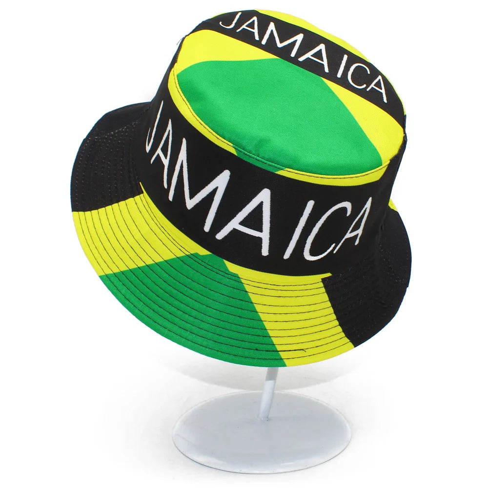 JAMAICA Flag Print Bucket Hat