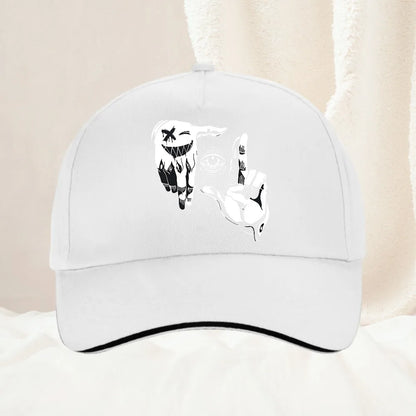Cartoon Gesture Eye Personalized Pattern Printed Baseball Cap