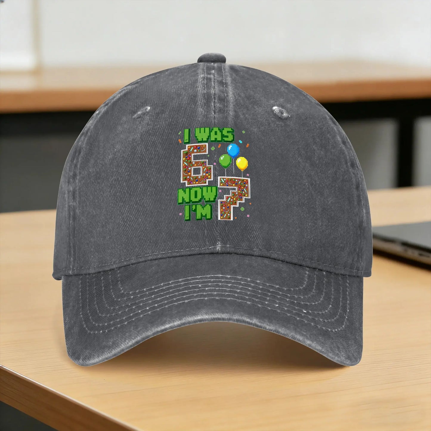 I was 6 Now Im 7 Video Gamer Birthday Boy Gift Casual Baseball Cap
