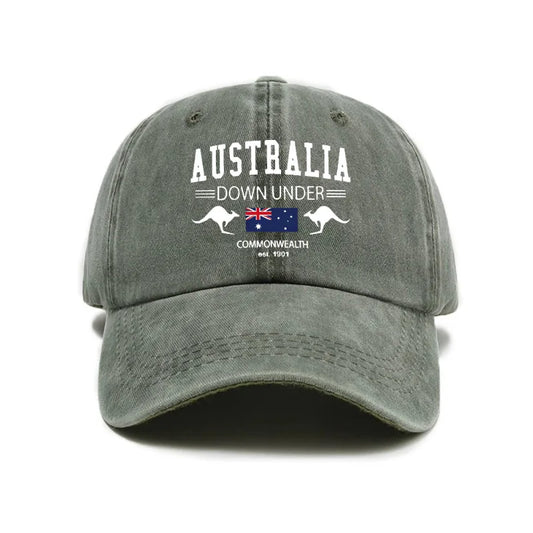 Unisex Australia Flag Kangaroo Hat Vintage Distressed Baseball Cap