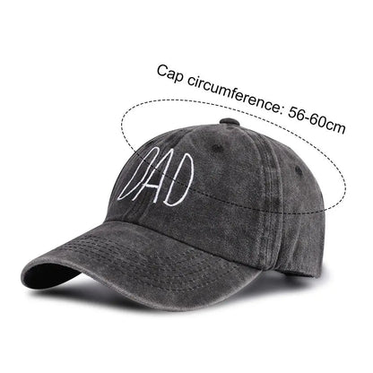 DAD MOM Embroidery Baseball Caps Vintage Washed Denim Baseball Hats
