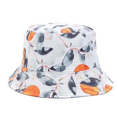 Unisex Bucket Cap Fruit Printing Hats Summer Double-sided Wear Man Women
