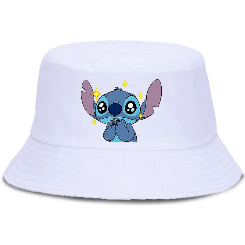 Lilo Stitch Cotton Foldable Bucket Hat Women Hat Boys Girls Fishing Hunting Cap