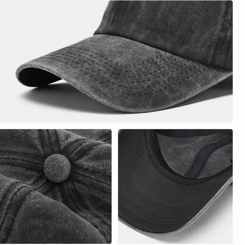 Sunscreen Water Washed MEN'S Baseball Cap With A Small Face