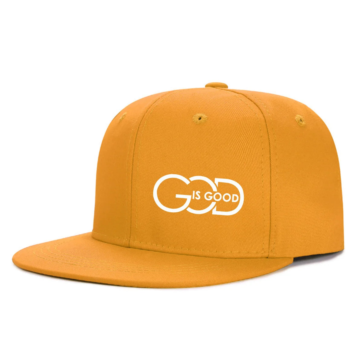 Unisex Adjustable Snapback Cap Street Flat Brim Hat Printed GOD IS GOOD