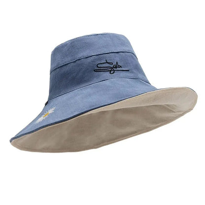 New Sunshade And Sunscreen Bucket Hat Korean Version Large Brim