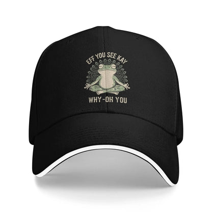 Eff You See Kay Why Oh You Yoga Cat Baseball Cap
