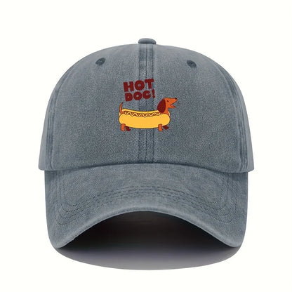 Fun Hot Dog Printed Baseball Hat