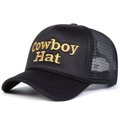 Unisex Cowboy Hat Letter Embroidery Baseball Caps
