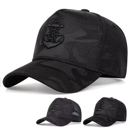 Unisex Anchor Embroidery Baseball Net Caps