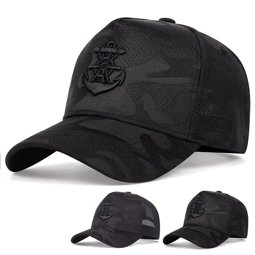 Unisex Anchor Embroidery Baseball Net Caps