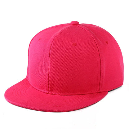 Fashion Solid Snapback Cap Flat Peak Hip Hop Hats Men Women