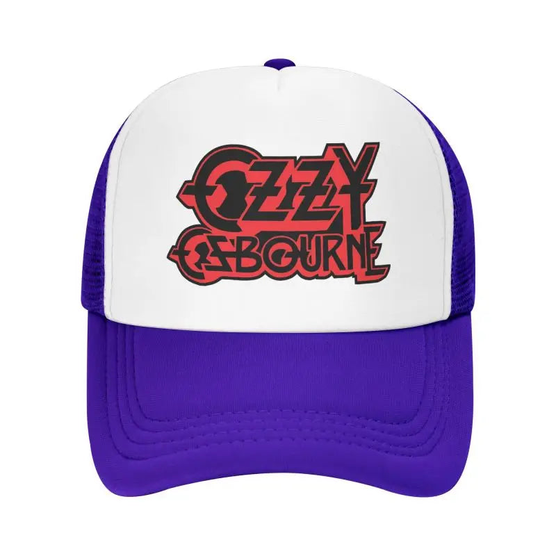 Custom Ozzy Osbourne Metal Hard Rock Print Mesh Baseball Cap