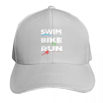 Triathlon Swim Bike Run Athlete Cap Fashion Casual Baseball Caps
