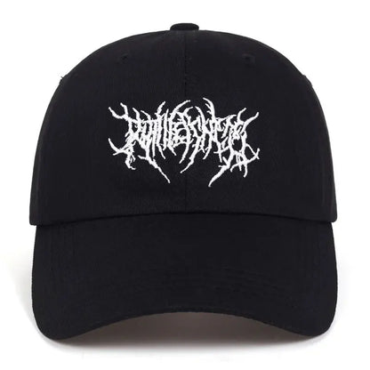 Fashion Washed Baseball Caps for Men Women Goth Rock Embroidered Casual Cap