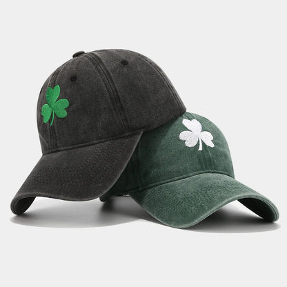 Lucky 4 Leaf Clover Embeoidery Baseball Cap
