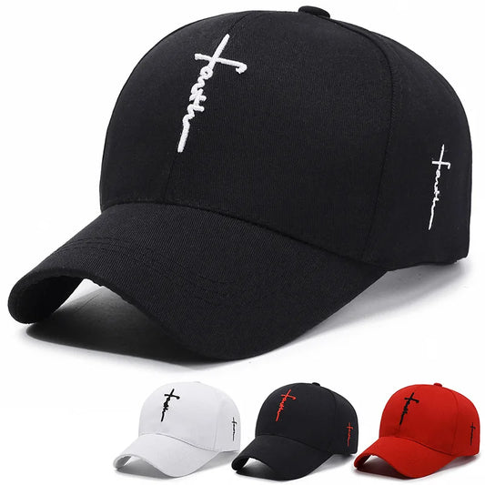 Embroidered English Cross Casual Baseball Cap