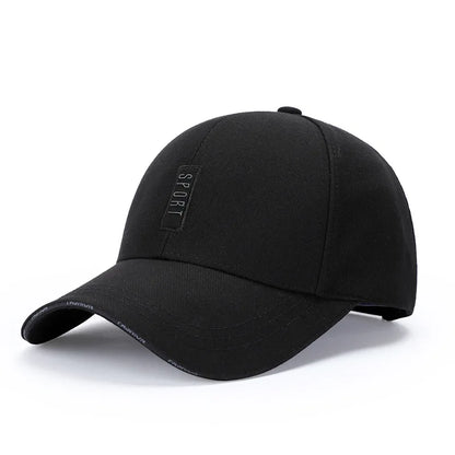 New Black Baseball Caps For Men Women Sunhat Solid Letter Sunscreen Cap
