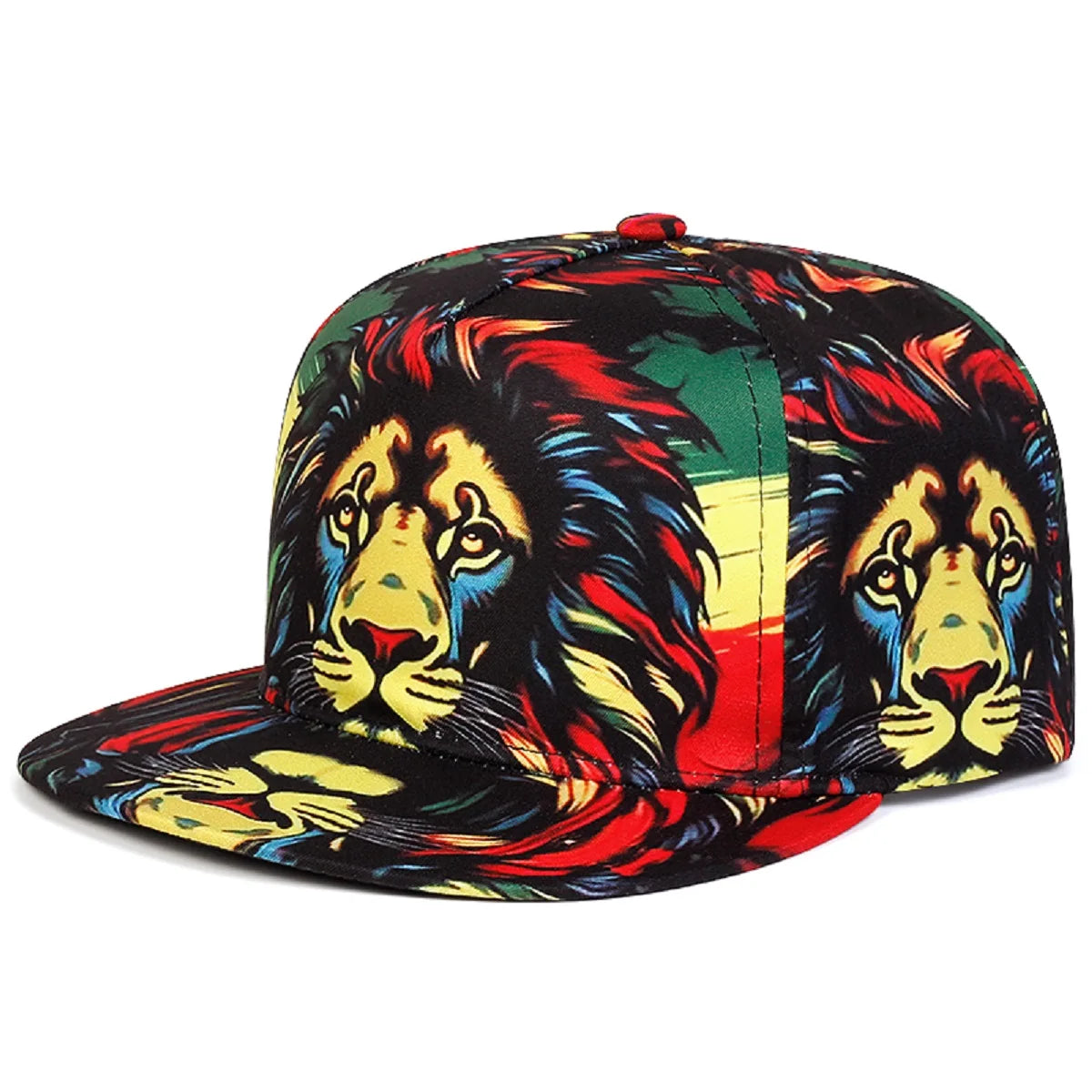 Fashion Trend New Flat Brimmed Hat Snapback Hat Printed Animal Men Street Hip Hop Hat Women