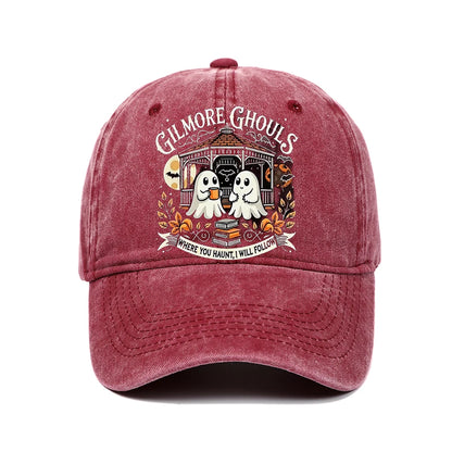 Letter Ghost Printed Baseball Cap For Men And Women