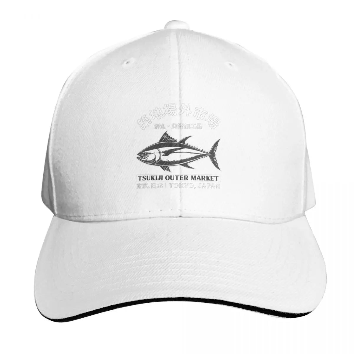Japanense Tsukiji Fish Market Tokyo Japan Cap Fashion Casual Baseball Caps