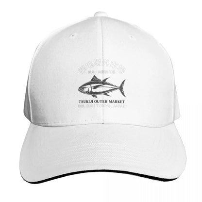Japanense Tsukiji Fish Market Tokyo Japan Cap Fashion Casual Baseball Caps