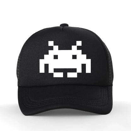 Don't Invade My Space Newest Space Invaders Arcade Mesh Breathable Baseball Cap