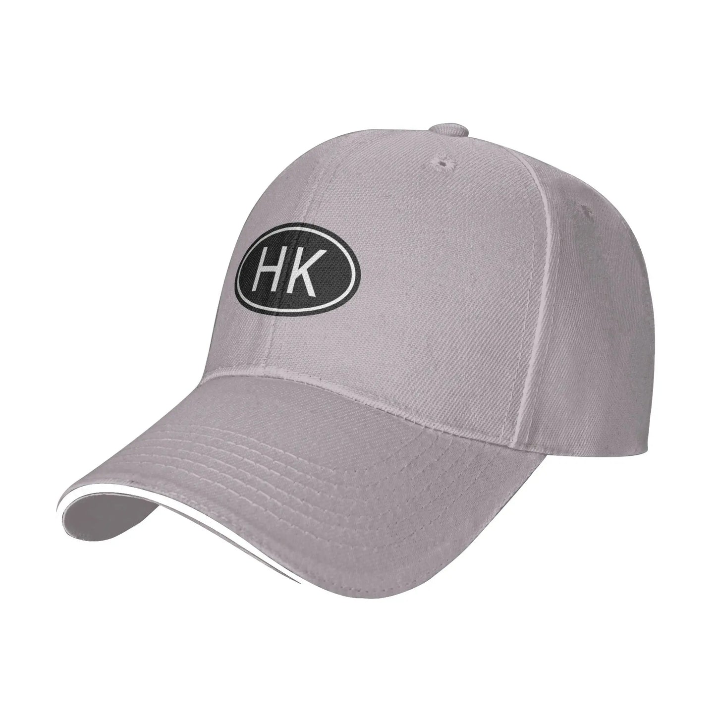 Heckler and Koch Firearms Baseball Cap HK Initials Oval White Fitted Retro Hip Hop Hats