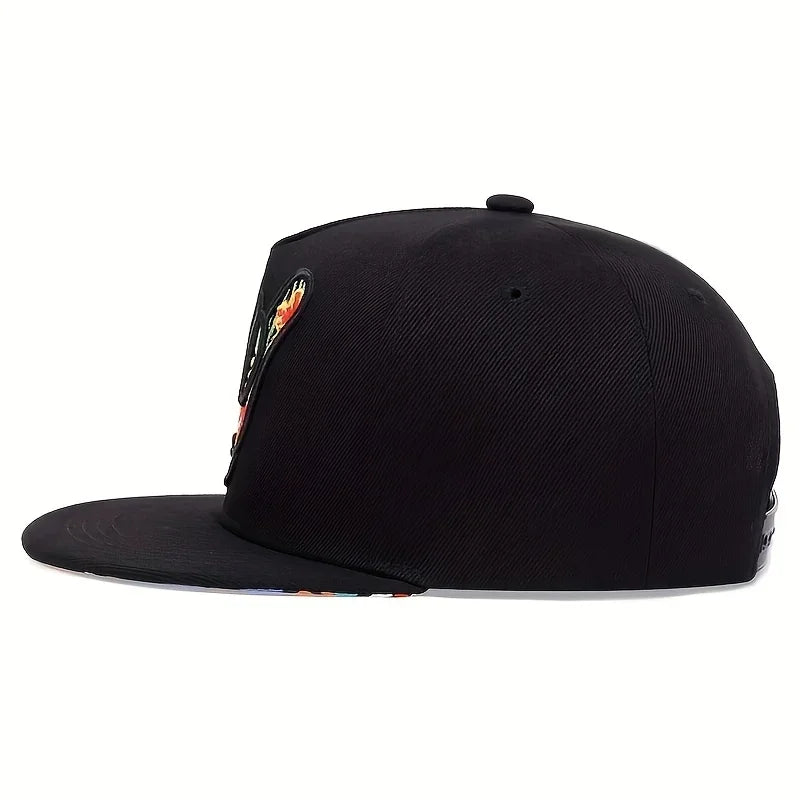 Unisex Fingers 666 Embroidery Hip-hop Hats Snapback Cap Baseball Caps Sunscreen Hat