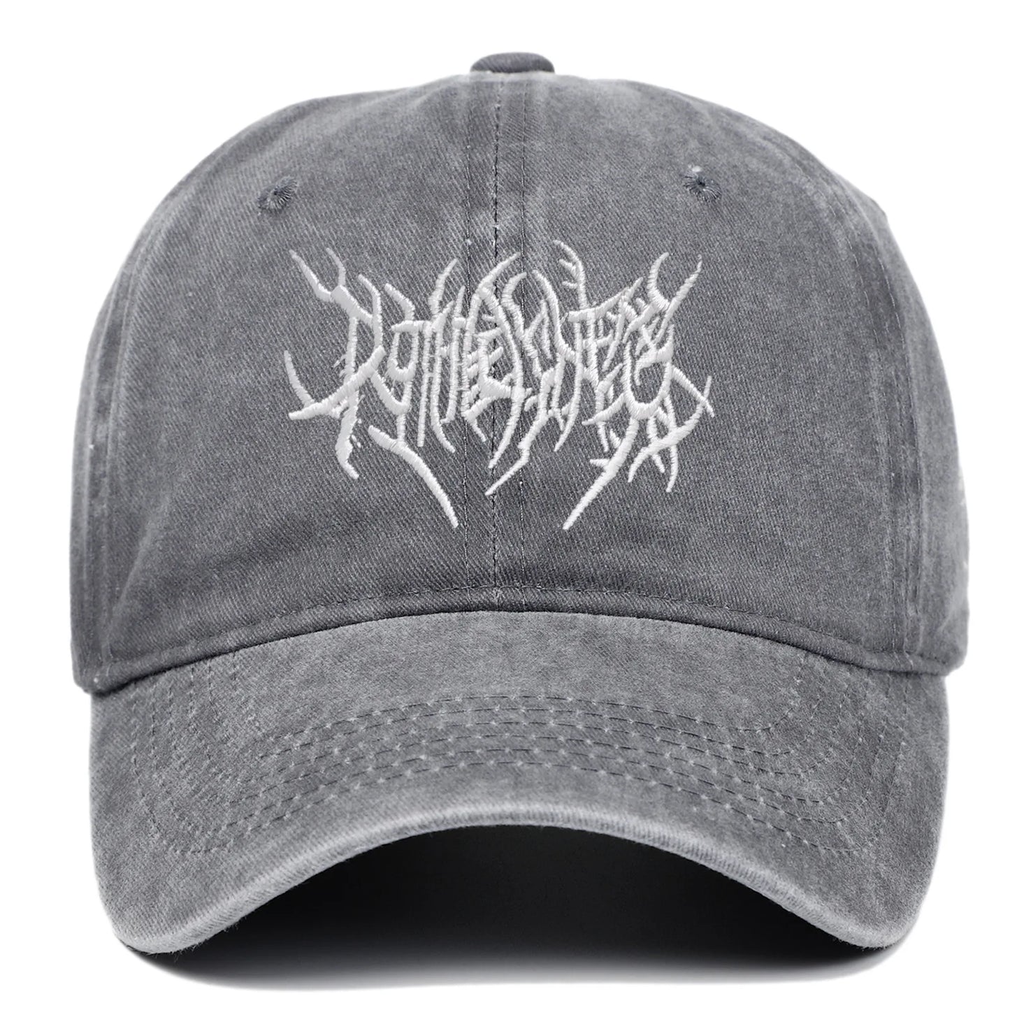 Fashion Washed Baseball Caps for Men Women Goth Rock Embroidered Casual Cap