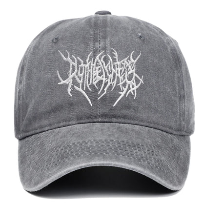Fashion Washed Baseball Caps for Men Women Goth Rock Embroidered Casual Cap